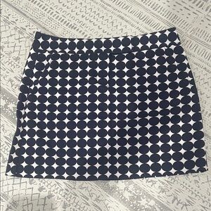 💙 Vintage J. Crew Mini Skirt | Size 4 | Blue Circles on White | EUC